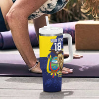 Ecuador Football Custom Tumbler With Handle Road To World Cup 2026 - Wonder Print Shop