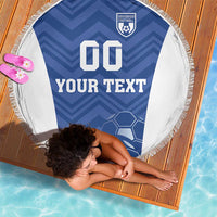 Custom Estonia Football Beach Blanket Eesti Jalgpallikoondis