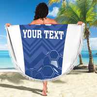 Custom Estonia Football Beach Blanket Eesti Jalgpallikoondis