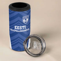 Custom Estonia Football 4 in 1 Can Cooler Tumbler Eesti Jalgpallikoondis