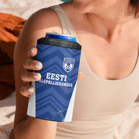 Custom Estonia Football 4 in 1 Can Cooler Tumbler Eesti Jalgpallikoondis
