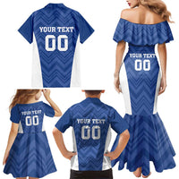 Custom Estonia Football Family Matching Mermaid Dress and Hawaiian Shirt Eesti Jalgpallikoondis