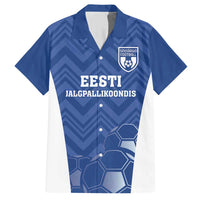 Custom Estonia Football Family Matching Short Sleeve Bodycon Dress and Hawaiian Shirt Eesti Jalgpallikoondis