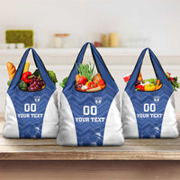 Custom Estonia Football Grocery Bag Eesti Jalgpallikoondis