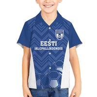 Custom Estonia Football Kid Hawaiian Shirt Eesti Jalgpallikoondis