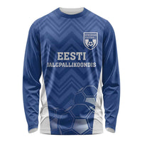 Custom Estonia Football Long Sleeve Shirt Eesti Jalgpallikoondis