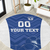 Custom Estonia Football Round Carpet Eesti Jalgpallikoondis