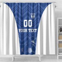 Custom Estonia Football Shower Curtain Eesti Jalgpallikoondis