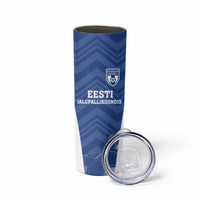 Custom Estonia Football Skinny Tumbler Eesti Jalgpallikoondis