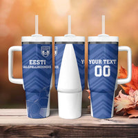 Custom Estonia Football Tumbler With Handle Eesti Jalgpallikoondis