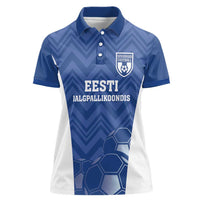 Custom Estonia Football Women Polo Shirt Eesti Jalgpallikoondis