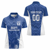 Custom Estonia Football Women Polo Shirt Eesti Jalgpallikoondis