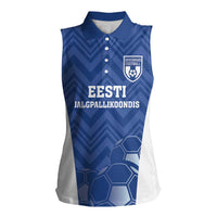 Custom Estonia Football Women Sleeveless Polo Shirt Eesti Jalgpallikoondis