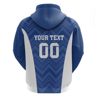 Custom Estonia Football Zip Hoodie Eesti Jalgpallikoondis