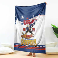USA Ice Hockey Champions 2026 Blanket American Eagle Victory Hockey Pride