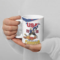 Custom USA Ice Hockey Champions 2026 Ceramic Mug American Eagle Victory Hockey Pride
