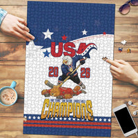 USA Ice Hockey Champions 2026 Puzzle American Eagle Victory Hockey Pride