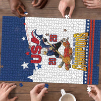 USA Ice Hockey Champions 2026 Puzzle American Eagle Victory Hockey Pride