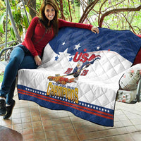 USA Ice Hockey Champions 2026 Quilt American Eagle Victory Hockey Pride