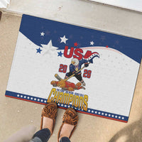 USA Ice Hockey Champions 2026 Rubber Doormat American Eagle Victory Hockey Pride