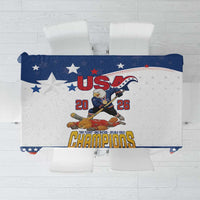 USA Ice Hockey Champions 2026 Tablecloth American Eagle Victory Hockey Pride