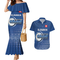 Custom Slovakia Volleyball Couples Matching Mermaid Dress and Hawaiian Shirt Come On Repre