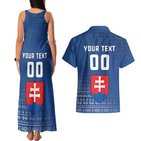 Custom Slovakia Volleyball Couples Matching Tank Maxi Dress and Hawaiian Shirt Come On Repre