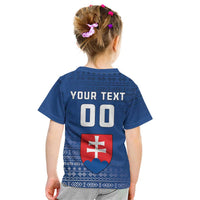 Custom Slovakia Volleyball Kid T Shirt Come On Repre