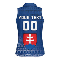 Custom Slovakia Volleyball Women Sleeveless Polo Shirt Come On Repre