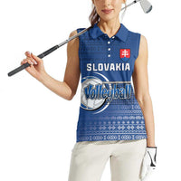 Custom Slovakia Volleyball Women Sleeveless Polo Shirt Come On Repre