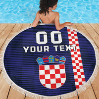 Custom Croatia Volleyball Beach Blanket Go Champions Sahovnica