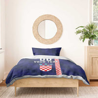 Custom Croatia Volleyball Bedding Set Go Champions Sahovnica
