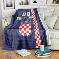 Custom Croatia Volleyball Blanket Go Champions Sahovnica