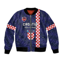 Custom Croatia Volleyball Bomber Jacket Go Champions Sahovnica