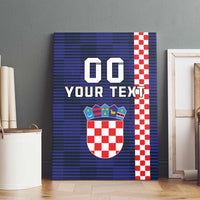 Custom Croatia Volleyball Canvas Wall Art Go Champions Sahovnica