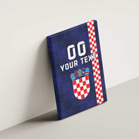 Custom Croatia Volleyball Canvas Wall Art Go Champions Sahovnica