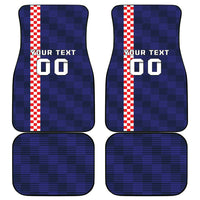 Custom Croatia Volleyball Car Mats Go Champions Sahovnica