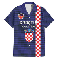 Custom Croatia Volleyball Family Matching Mermaid Dress and Hawaiian Shirt Go Champions Sahovnica