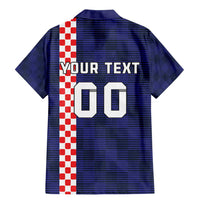 Custom Croatia Volleyball Family Matching Mermaid Dress and Hawaiian Shirt Go Champions Sahovnica