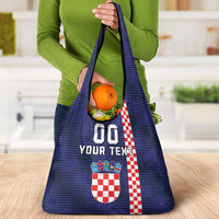 Custom Croatia Volleyball Grocery Bag Go Champions Sahovnica