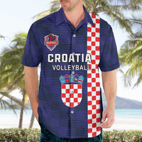 Custom Croatia Volleyball Hawaiian Shirt Go Champions Sahovnica