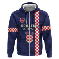 Custom Croatia Volleyball Hoodie Go Champions Sahovnica