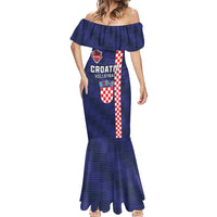 Custom Croatia Volleyball Mermaid Dress Go Champions Sahovnica