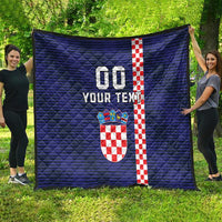 Custom Croatia Volleyball Quilt Go Champions Sahovnica
