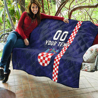 Custom Croatia Volleyball Quilt Go Champions Sahovnica
