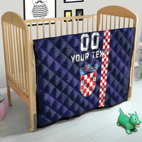 Custom Croatia Volleyball Quilt Go Champions Sahovnica