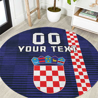 Custom Croatia Volleyball Round Carpet Go Champions Sahovnica