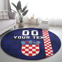 Custom Croatia Volleyball Round Carpet Go Champions Sahovnica