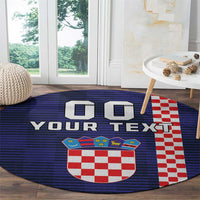 Custom Croatia Volleyball Round Carpet Go Champions Sahovnica
