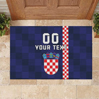 Custom Croatia Volleyball Rubber Doormat Go Champions Sahovnica